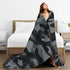 Perinsto 50"X40" Grey Black Camouflage Throw Blanket Ultra Soft Warm All Season Military Camo Decorative Fleece