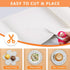 WochiTV Shelf Liner for Cabinets, Non-Adhesive Non-Slip Foam Mat for Kitchen, Bathroom, Drawer, White