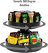 Mind Reader 2-Tier Snack Carousel, Countertop Organizer, Snack Tray, 14.25"L x 14.25"W x 14"H, Black