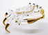 6" WitnyStore Clear Gold Crab Artistic Blown Glass Figurine Premium Hand-Blown Statue Tabletop Decoration Unique