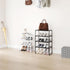 MUAHRCE 5-Tier Closet 18" 9.9" 28.6" Small Shoe Rack for and Entryway, Narrow Shoe Shelf Organizer,Stackble Shoe