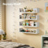 16.5" Set 4, Wall Book Shelves for Kids - Floating Nursery Book Shelves of White Wall Mounted Bookshelf for Kids Room