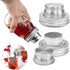8 Pack Mason Jar Shaker Lids, Stainless Steel Spice Lids with Silicone Seal for Regular Mouth Mason Jars
