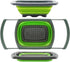 Qimh Collapsible Colander Strainer - Over The Sink Vegetable Fruit Strainer Basket (6 Quart) with Extendable Handles