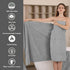 8 Set Set 2 2 4 Mistyrose Piece Oversized Bath Towels for Family, Soft Dark Gray Bathroom Towel Quick DryMicrofiber