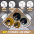 2 Pack LEVERLOC Corner Shower Caddy Suction Cup, shower shelves suction cup, Basket Powerful Bathroom, Waterproof