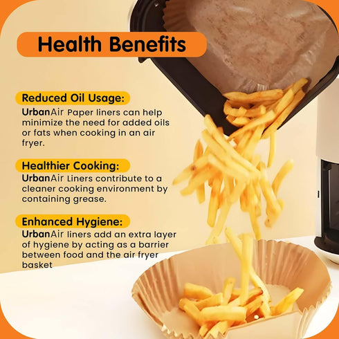 8-Inch Round Air Fryer Paper Liners, 125pcs Non-Stick, Heat-Resistant, Perfect Fit for Hassle-Free Cooking