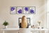 heshengzaixian Purple Flower Bathroom Wall Art Print, Mauve Rose Floral Relax Soak Unwind Quotes, Set of 4, 8X10in