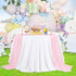 Chiffon Table Runner 27x120 Inches Pink Rustic Sheer Fabric for Wedding, Baby Shower, Birthday Party Decoration