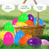 3.4 inch 12Pcs UOUYOO Empty plastic eggs unfilled plastic Easter eggs for Easter Egg Hunt Suprise Egg Stuffers Filler