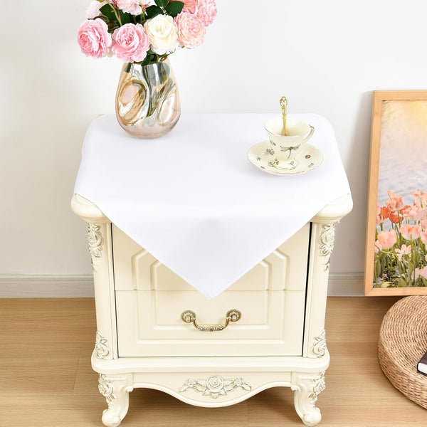 eeivs Small Square Tablecloth 2 Pack 24 x 24 Inch Washable Polyester