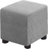 Ottoman Cover Square Folding Storage Ottoman Slipcovers Jacquard Stretch Cube Footrest Foot