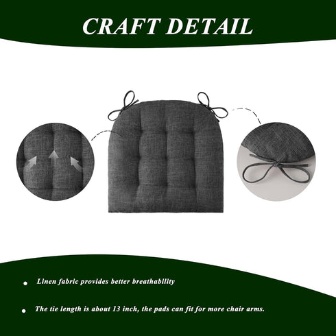 2 Set Extra Large Rocking Chair Cushion with Thick Padding High Back and Seat Cushion Piece