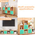ShellKingdom Foldable Fabric Storage Bins, 2 Pack Cloth Organizer Drawer for Closet and Toys, Mint Green