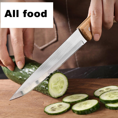 Ultra Sharp Paring Knife for Peeling, Cutting Fruits, Vegetables, and Meat, Stainless Steel with Wooden Ergonomic Handle