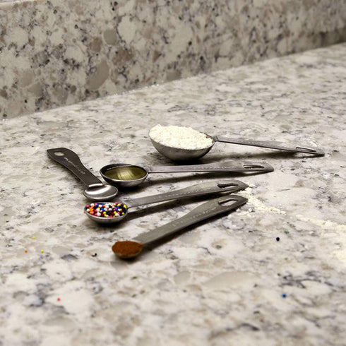 Stainless Steel Measuring Spoons - 5 Piece Heavy Duty Set for Dry Food, Spices, or Liquids