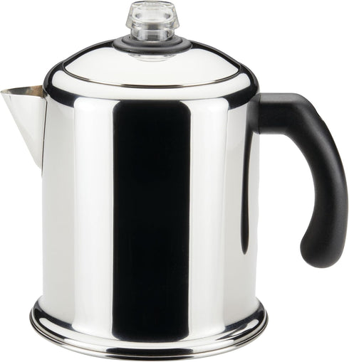 Farberware Classic Yosemite Stainless Steel Coffee Percolator, 8 Cup, Silver