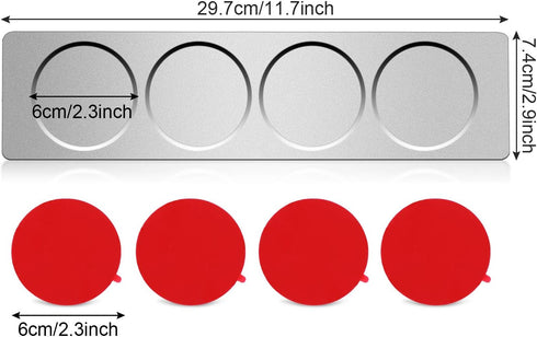 CHENGU 3 Set Stainless Steel Wall Plate Base - Piece for Magnetic Spice Jars