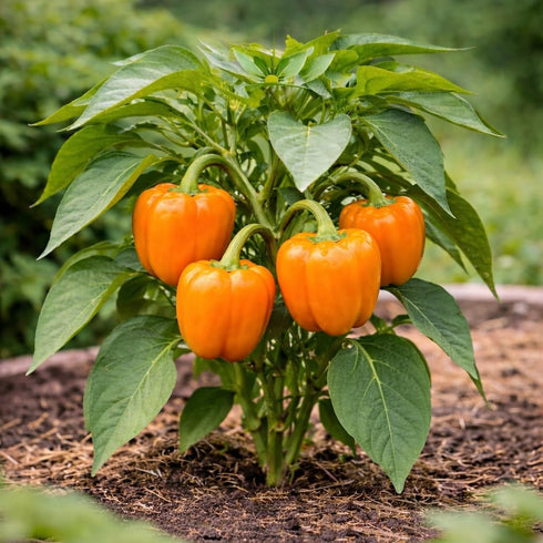 Sunutri Seeds Sweet Bell Pepper Seeds Collection Red Yellow Orange Green Bell Peppers Vegetable Seeds for Home Garden