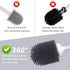 2 Pack Set efree Silicone Toilet Bowl Brush and Holder with Ventilated Holder, Floor Standing & Wall Mounted Toilet