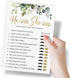 Set 5 50 Printed Party Bridal Shower Game Fun Games and Activities for Guests, Includes Bingo, Trivia, and Advice