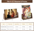 Mixoo 4x6 Wood Photo Picture Frame 2 Pack - Rustic Wooden Frame with High Definition Acrylic Covers