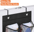 KIMBORA 2 Packs Narrow Over the Door/Wall Shoe Organizer, Small Hanging Rack with Clear Mesh Pocket, Black