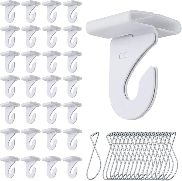 MAKALONE 50 Packs Drop Ceiling Hooks for Hanging, 25 Pairs Right and