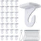 MAKALONE 50 Packs Drop Ceiling Hooks for Hanging, 25 Pairs Right and