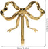 2Pcs (3.62X3.54X0.79in 9.20X9.00X2.00cm) LOGOFUN Bow Hooks Gold Bow Hooks for Wall Brass Bowknot Wall Hook for Towel