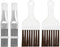 PATIKIL 2 Set Air Conditioner Fin Comb, Stainless Steel Condenser Fin Straightener & Cleaning Brush Tool