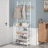 5-Tier 15-20 UDEAR Entryway Coat Rack - Large Space, Shoe Storage, Hanging & Storage, Pairs, Multifunctional White