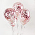 Rose Gold Confetti Balloons, 25 Pcs Thickened 12 Inch Clear Latex Balloons with Confetti for Graduation, Engagement,