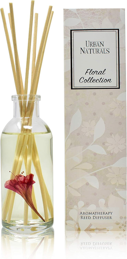 Urban Naturals Honeysuckle & Jasmine Reed Diffuser Oil Set - Long Lasting Air Freshener Made in USA