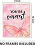 HOMANGA Wall Art Posters - Butterfly Wall Decor for Girls Room, 8X10 Inch, Unframed, Set of 6