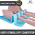 Simple Craft Silicone Spoon Rest with Drip Pad, 4 Slotted Heat Resistant Holder for Kitchen Utensils and Tables