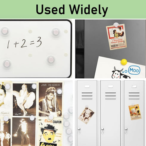 Fridge Magnets, 56 Pcs Small Strong Refrigerator Magnets for Whiteboard, Cute Mini Round Magnets for Home Office