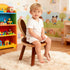 XXYOUPIN 1-4 Design1pack/Brown Bunny Chair for Kids Years, Wooden Base with Removable Cushion,Anti-Tip Toddler