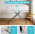 30-Inch Adjustable-Height Folding Table, White HDPE Utility Table for Small Spaces, No Assembly Required Ideal