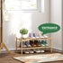 kiplant 2-Tier Closet, Bamboo Shoe Rack, Shoe Rack for Entryway, Free Standing Shoe Racks for Indoor & Outdoor