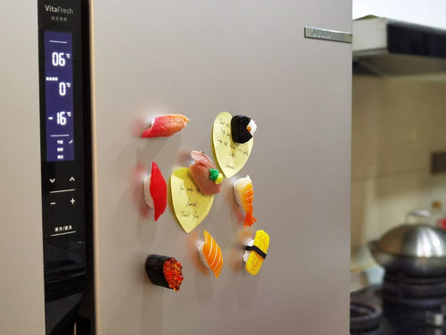 Cute Sushi Fridge Magnet, Japanese Food Fun Magnets for Refrigerator, Fake Sushi Food Play Toys for Kitchen Decoration