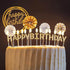 BEAN LIEVE Birthday Candles Set - Cake Topper Decoration with Confetti Balloon Stars and Cupcake Toppers, 12 Pieces