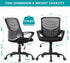Ergonomic Office Chair, Mid Back Mesh Desk Chair with Lumbar Support, Rolling Swivel Computer Chair