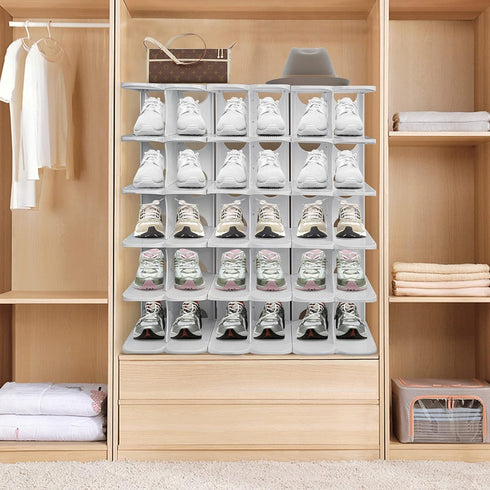 6-Tier Closet, Thickening Cubby Shoe Rack, Free Combination Shoe Organizer for Free Standing Shoe Tower, Stackable