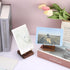 Hipiwe 2Pcs Wooden Base Display Stand Adjustable Metal Arms Display Stand Easel Decorative Plates Display Easel Holder for Crystal Fossil Slice Coral Geodes Rock Mineral Agate,Medium