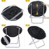Nouva Folding Chair, Foldable Moon Chair Lounge Faux-Fur Round Reading Chair Gaming Chair w/Metal Frame for Kids Teens