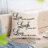 Ogiselestyle Motivational Sign Throw Pillow Case, Live Every Moment, Laugh Every Day, Love Beyond Words, 18" x 18"