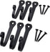 Claimed Corner Cast Iron Wall Mounted Coat Hook - 5 Pack Multi-Purpose for Towel, Hat, Scarf
