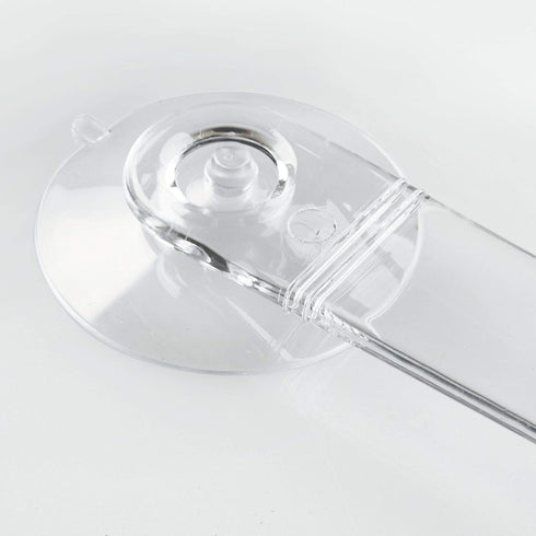 iDesign 22300 Plastic Suction Squeegee with Storage Hook, 12" x 10", Clear