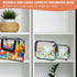 MBJZSL 18 Packs (3 Toy Storage Bags with Labels, Clear PVC Puzzle Storage Bags, Waterproof Travel Toy Organizer Bags